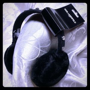 Black & White Logo Ear Muffins By Karl Lagerfeld